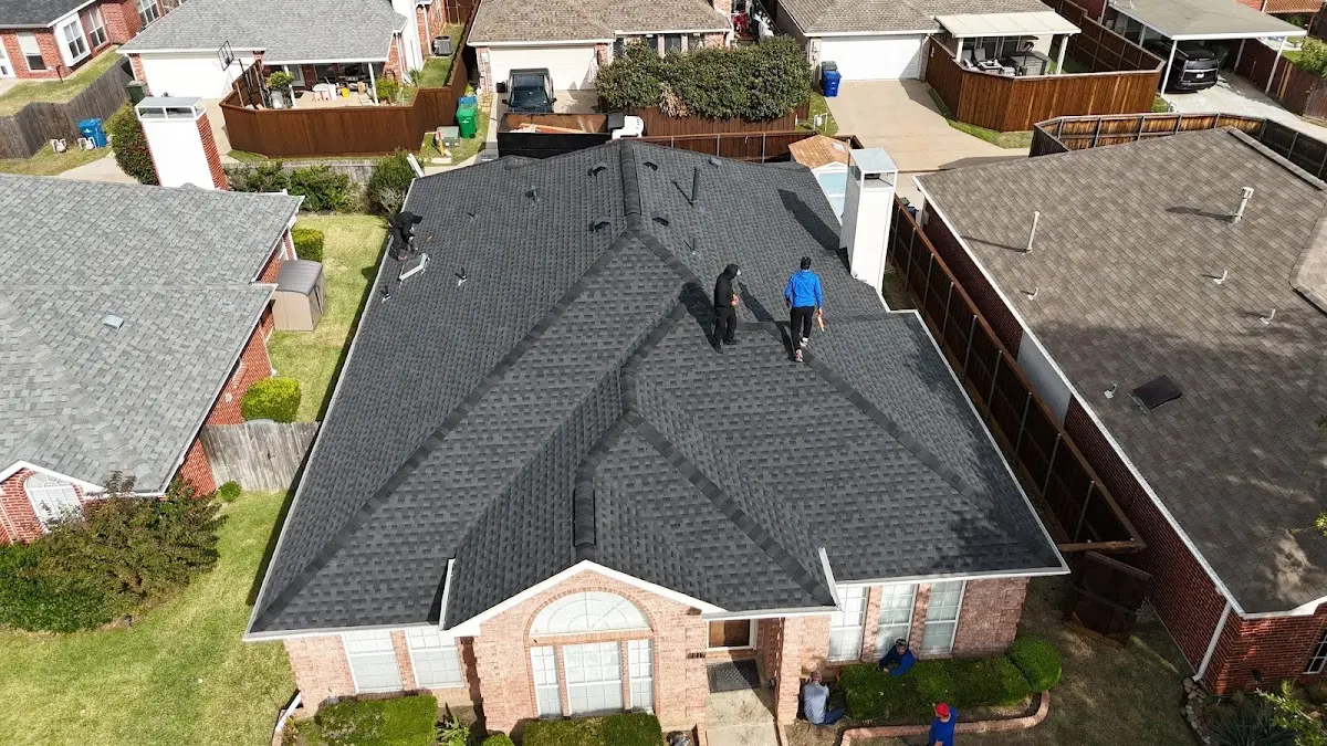 Slate & Tile Roof Repair work in progress on a Chino property